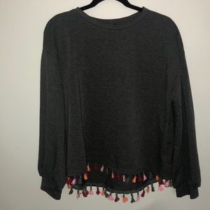 tassle sweatshirt